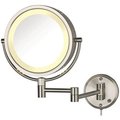 Ricki'S Rugs 8.5 in.; 8X-1X Halo Lighted Wall Mount Mirror; Extends 13.5 in.; Nickel RI53826